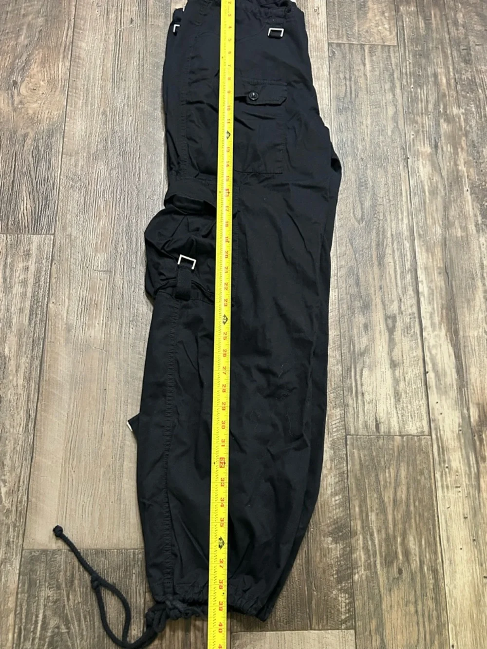 Angel Kiss Black Cargo Pants Women’s Small 100% Cotton - Picture 4 of 8